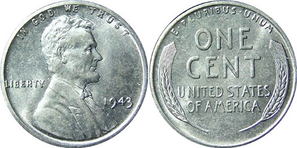 Lincoln Cent - Steel. In 1943 