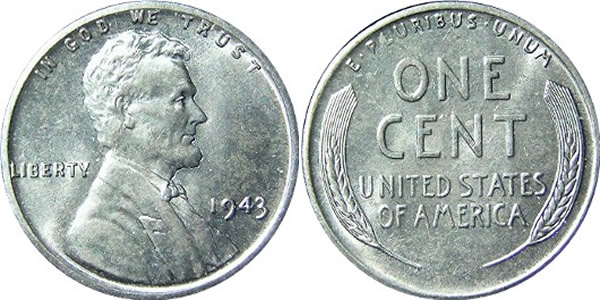 1943 steel penny wheat back