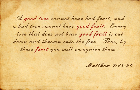 Matthew 7:18-20