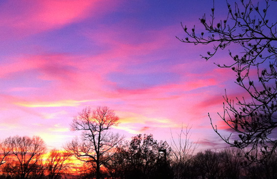Ozarks Sunset in January Ozarks Sunset in January