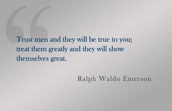 Quote:  Ralph Waldo Emerson