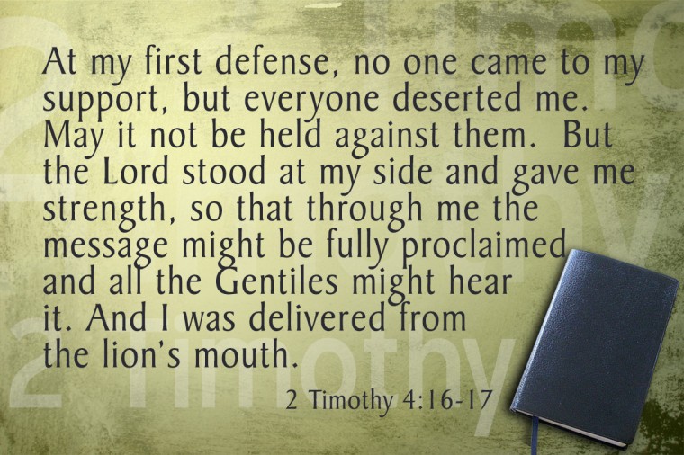 2 timothy 4 16 17